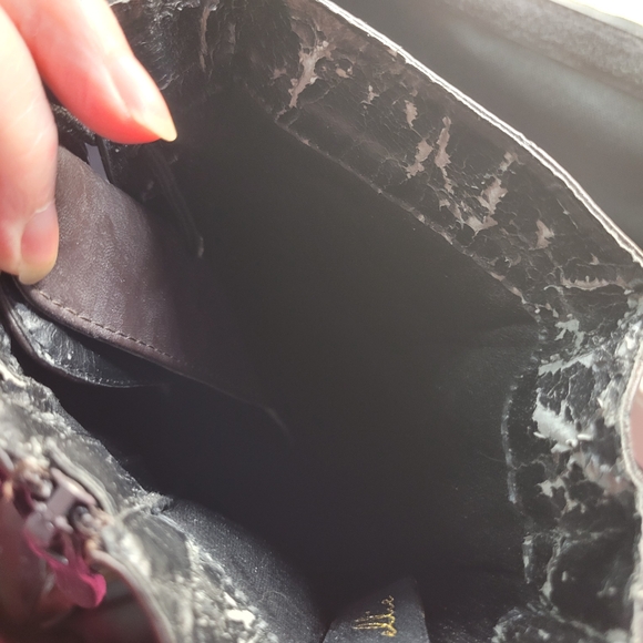 Ellie brown 4" Heels womens Steampunk knee boots Size 8 Grunge Goth Zip And Tie - Picture 14 of 15